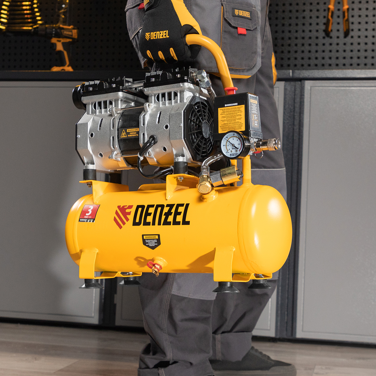 Поршневой компрессор DENZEL DLS650/10