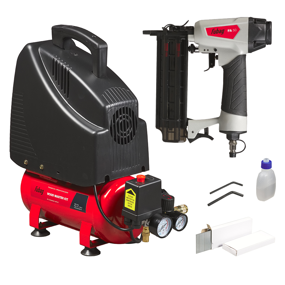 Поршневой компрессор Fubag Wood Master Kit + 4 предмета